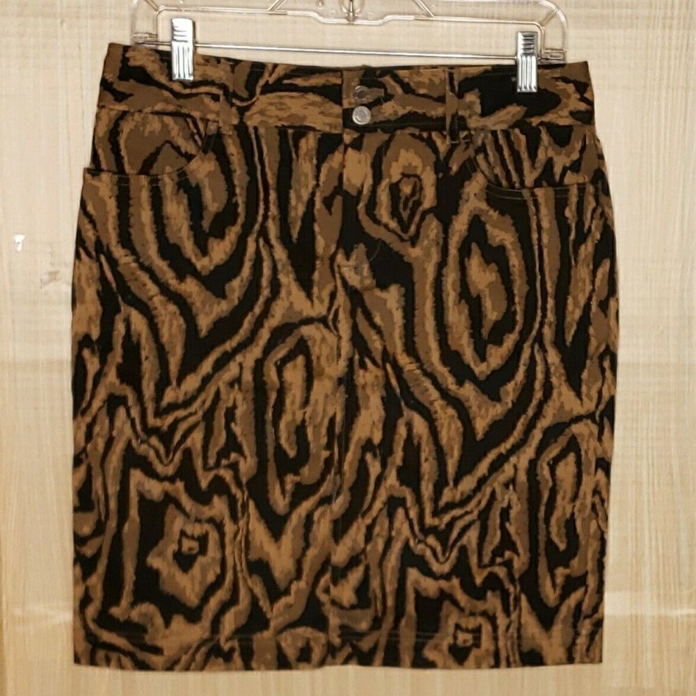 Chaps Womens Animal Print Skirt 4